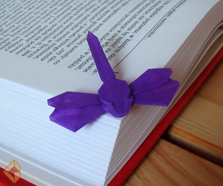 Dragonfly Bookmark designed and folded by Grzegorz Bubniak