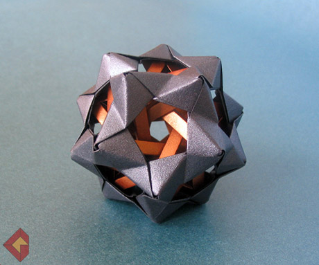 Francis Ow's FIT inside Thomas Hull's Dodecahedron folded by Grzegorz Bubniak